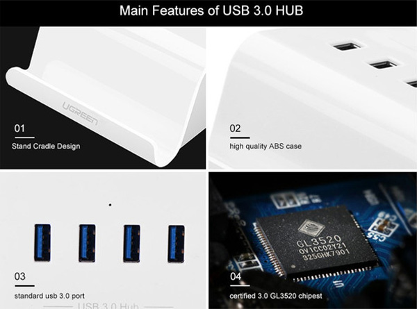 هاب 4 پورت USB 3.0 یوگرین مدل 40441-CR109