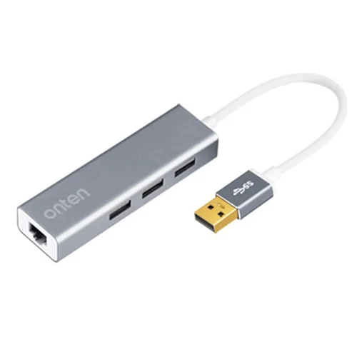 هاب USB 2.0 اونتن مدل U5226 با 3 پورت USB 2.0 و LAN 100