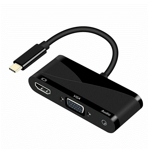 تبدیل USB-C به HDMI/VGA/USB3 و صدا اونتن مدل OTN-9573S برای مک بوک کیفیت 4k