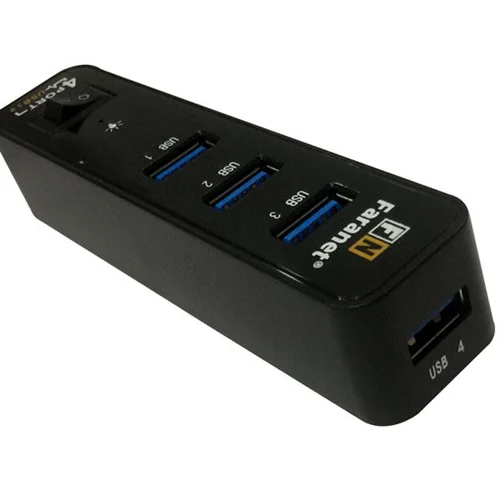 هاب چهار پورت USB 3.0 فرانت مدل FN-U3H403S با کلید خاموش/روشن