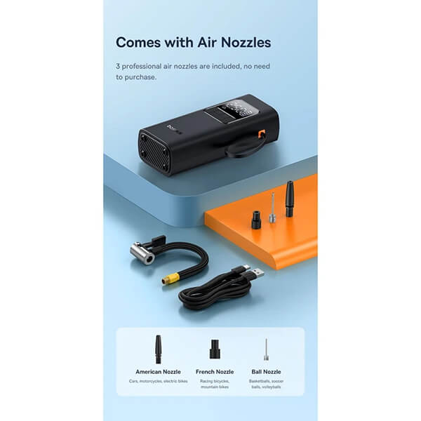 اقلام همراه پمپ باد باسئوس مدل SuperMini Pro C11159300111-00