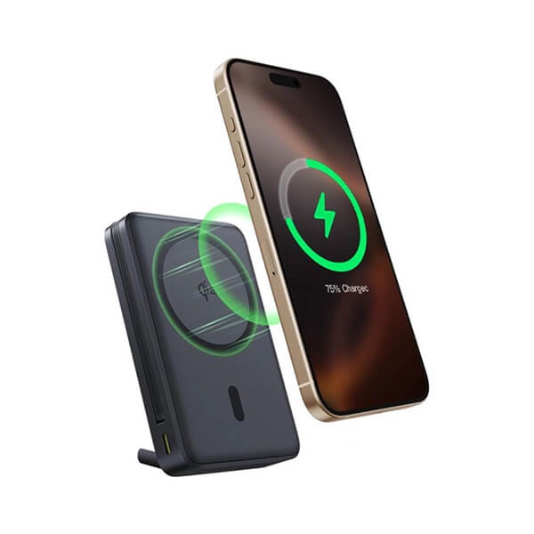 پاوربانک وایرلس مگنتی 45 وات باسئوس مدل NOMOS P10078800123-00 ظرفیت 10000 میلی آمپر ساعت