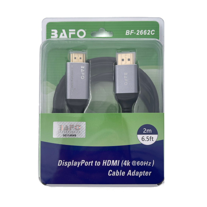 کابل تبدیل دیسپلی به HDMI با رزولوشن 4K بافو مدل BF-2662C