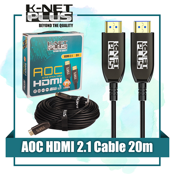 کابل HDMI 2.1 فیبر نوری کی نت پلاس طول 20 متر