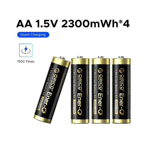 باتری قلمی 2300 میلی آمپر قابل شارژ اوریکو EG5-UN-4PK-BP بسته 4 عددی