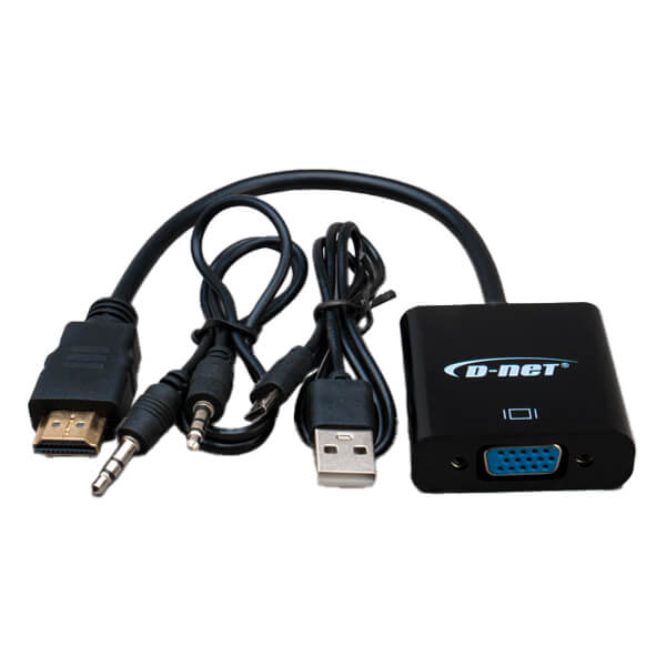 پورت تامین برق تبدیل HDMI به VGA دی نت DT-403 