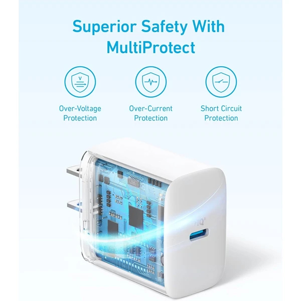 شارژر دیواری انکر 20 وات Select Charger A2347 