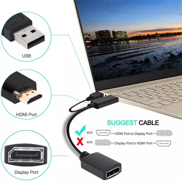 کابل تبدیل HDMI به DisplayPort مدل 4Kx2K