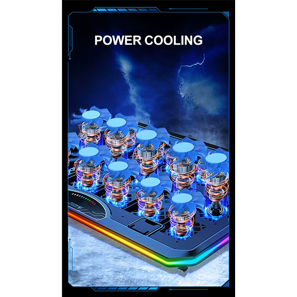 پایه خنک کننده لپتاپ 15 فن کول کلد مدل F15 با نورپردازی RGB