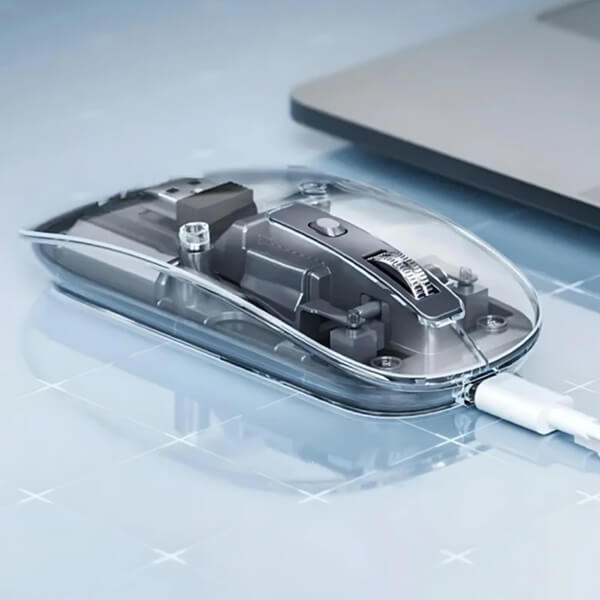 شارژ ماوس شیشه ای لکو مدل WS215DM از درگاه Type-C