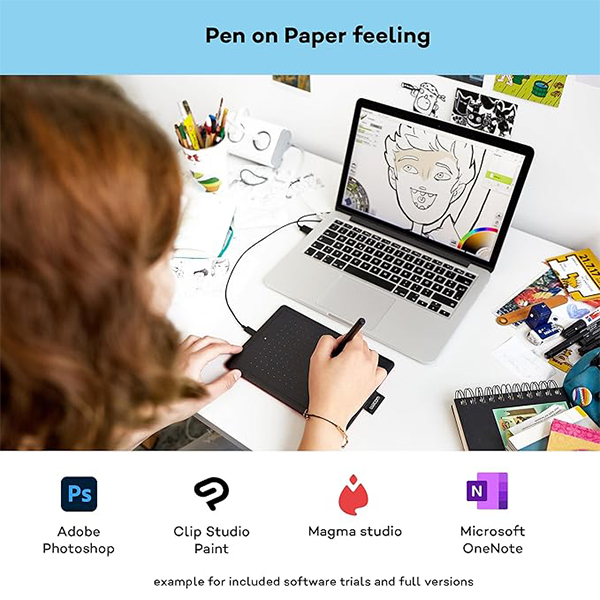 طراحی با قلم نوری wacom