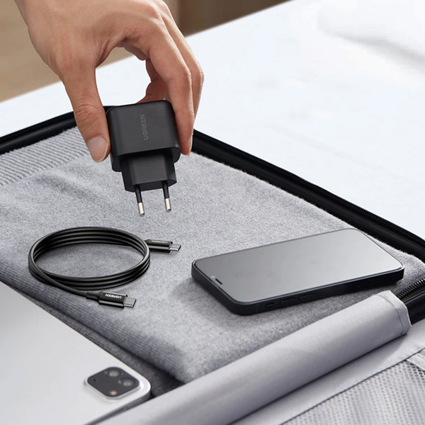شارژر دیواری 25 وات یوگرین مدل CD250-50581 با قابلیت شارژ سریع همراه با کابل USB-C