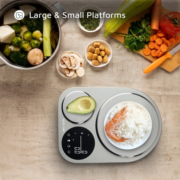اندازه‌گیری دقیق مواد اولیه با ترازو گرین لاین Dual Kitchen Scale