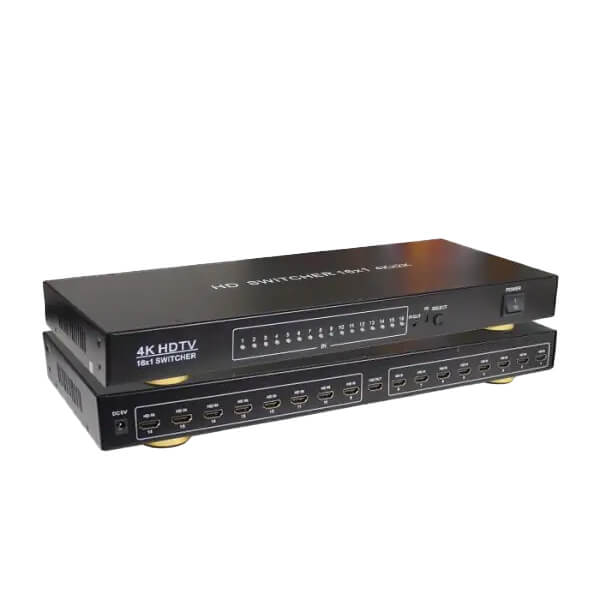 سوئیچ 16 پورت HDMI کی نت مدل K-SWHD2016 و ریموت کنترل