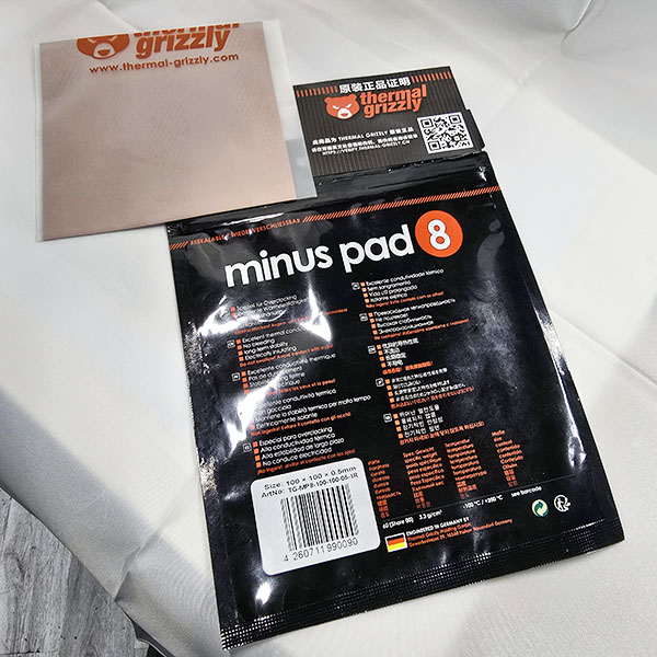 پد خمیر سیلیکون گریزلی minus pad 8 سایز 100x100 