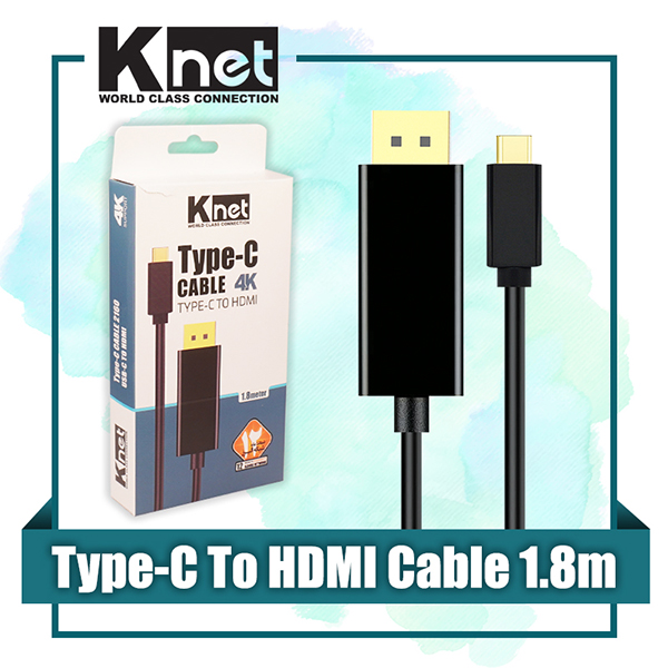 کابل تبدیل Type-C به HDMI با رزولوشن 4K کی نت مدل K-CUCMHD18 طول 1.8 متر