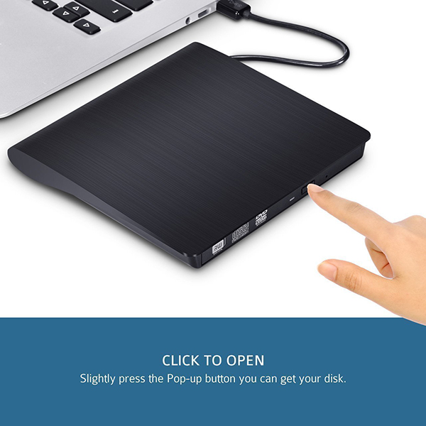 باکس DVD رایتر لپ تاپ USB-A 3.0 ونتولینک مدل 7022 ضخامت 9.5 میلی متر