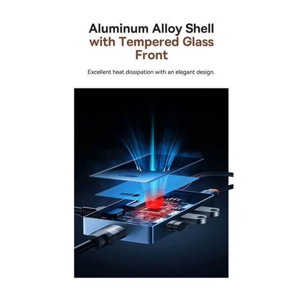 هاب 6 پورت Type-C باسئوس مدل Focus Series WKYY030213