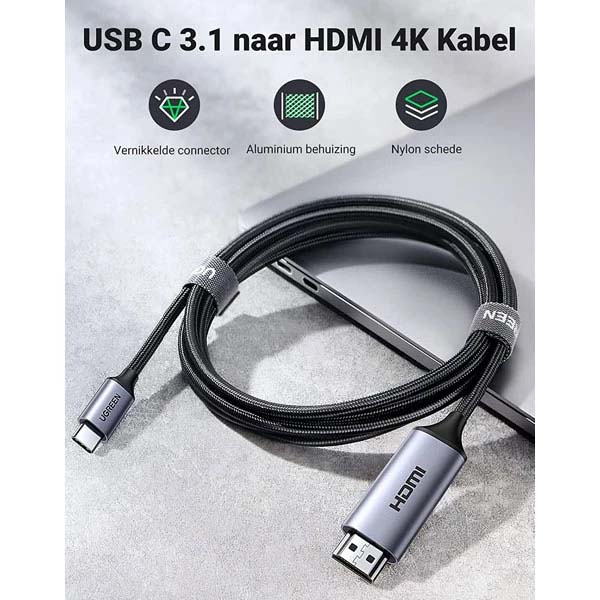 کابل Type-C به HDMI یوگرین مدل 50570-MM142