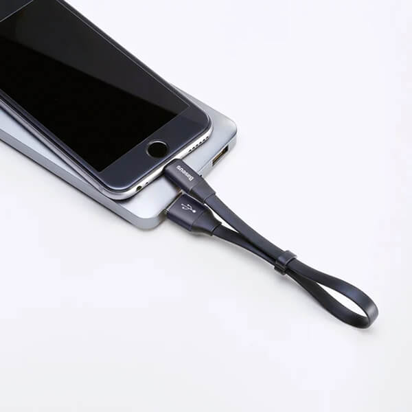 کابل USB به لایتنینگ باسئوس مدل CALMBJ-B01 طول 23 سانتی متر