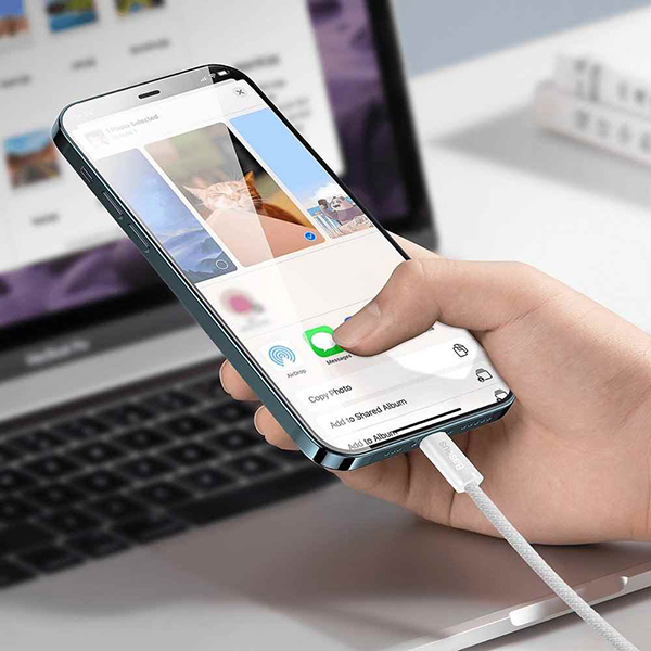 کابل لایتنینگ به Type-C باسئوس مدل CALD000002 طول 1 متر