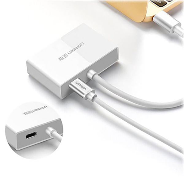تبدیل تایپ سی به HDMI و VGA یوگرین 50251 مدل MM123