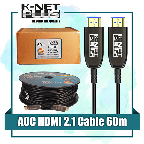 کابل HDMI 2.1 فیبر نوری کی نت پلاس طول 60 متر