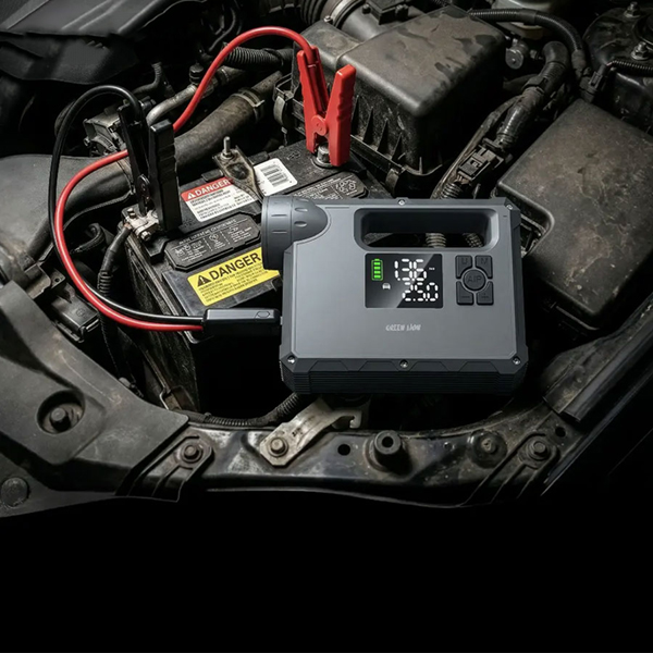 جامپ استارتر و پمپ باد قابل حمل گرین لاین Green Lion JX-84 12V Jump Starter