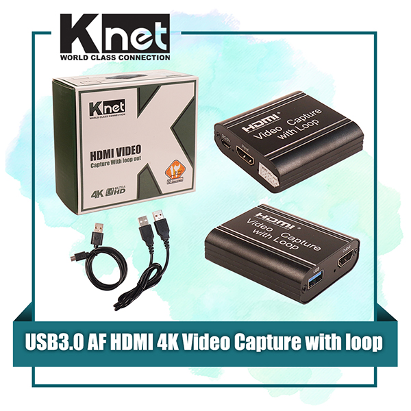 کارت کپچر HDMI 4K کی نت مدل K-COHDCAP02 با Loop out