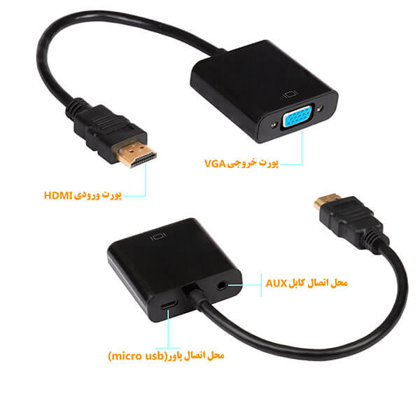 تبدیل HDMI به VGA پاوردار دی نت DT403 
