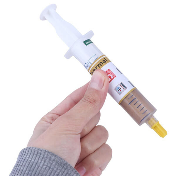 خمیر سیلیکون مدل HM706 سرنگ 20 گرمی رنگ طلایی