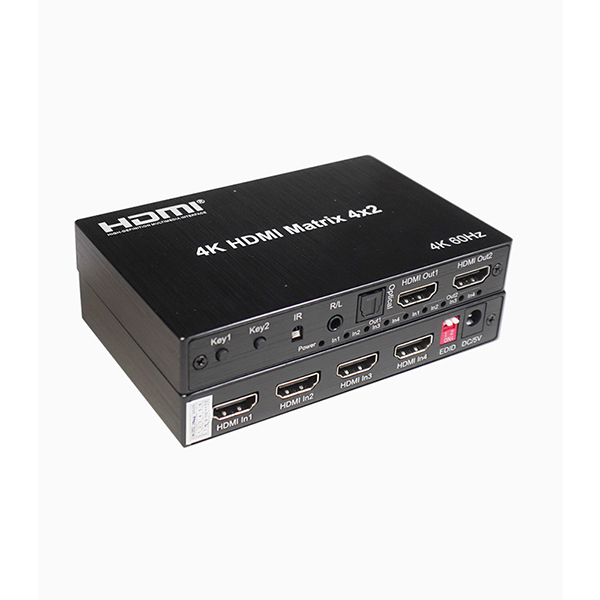 ماتریکس HDMI 4×2 کی نت مدل K-MAHD2042 با ریموت کنترل