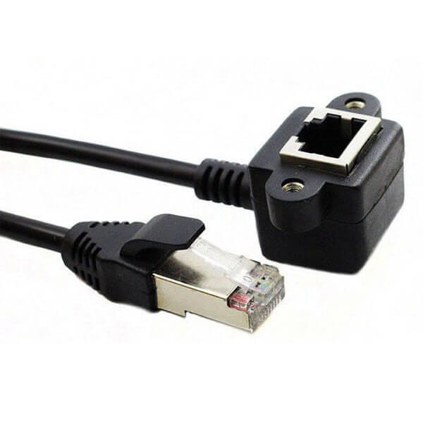 کابل اکستندر شبکه LAN پنلی زاویه سوکت مادگی 90 درجه 