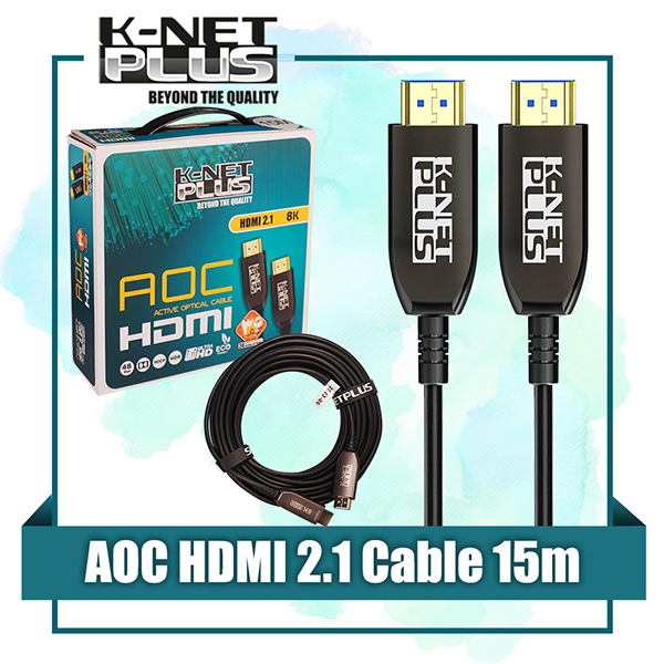 کابل HDMI 2.1 فیبر نوری کی نت پلاس طول 15 متر