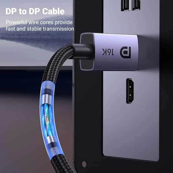 کابل DisplayPort 2.1 یوگرین مدل DP118 طول 1 متر