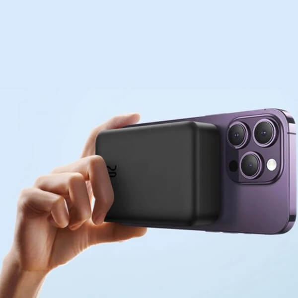پاوربانک وایرلس مگنتی 20 وات باسئوس Magnetic Mini PPCX150001 ظرفیت 20000 میلی آمپر ساعت
