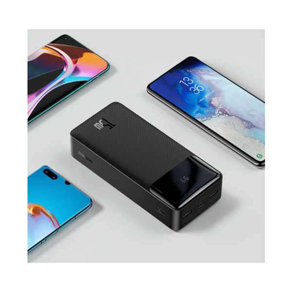 پاوربانک فست شارژ باسئوس PPBD050201 با ظرفیت 30000 میلی آمپر ساعت 