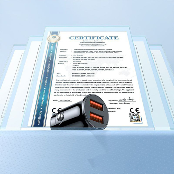 شارژر فندکی 2پورت 12وات مک دودو مدل MCDODO CC-6602
