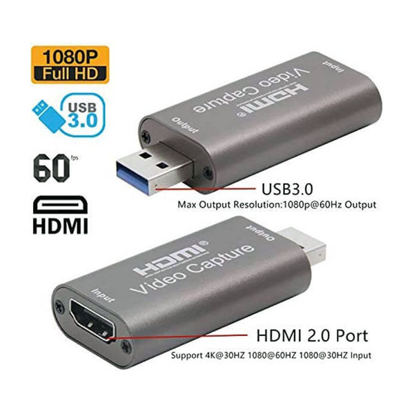 پورت ورودی و خروجی کارت کپچر HDMI با رابط USB 3.0
