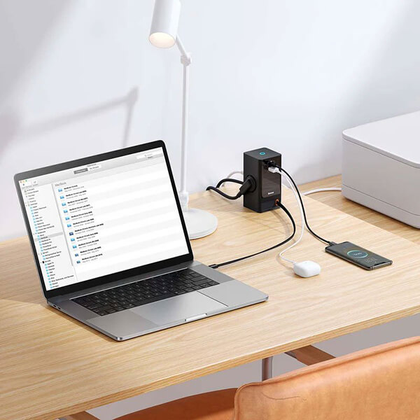 شارژر رومیزی 65W باسئوس مدل PowerCombo PSLR000301