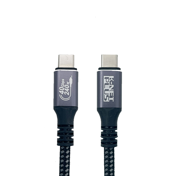 کابل Type-C انتقال تصویر Ver 4.0 کی نت پلاس مدل KP-CUCM4010 سرعت انتقال 40Gb/s طول 1 متر