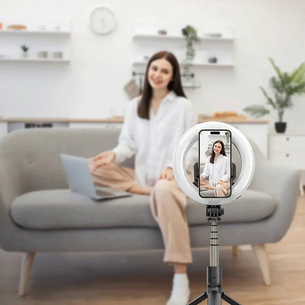 مونوپاد و رینگ لایت گرین لاین مدل Ring Light 6 Selfie Stick