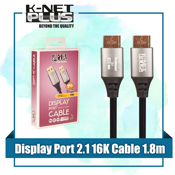 کابل DisplayPort 2.1 رزولوشن 16K کی نت پلاس مدل KP-CDP2118 طول 1.8 متر