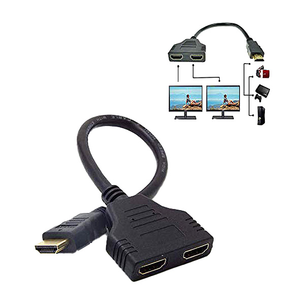 نحوه اتصال اسپلیتر 1 به 2 HDMI