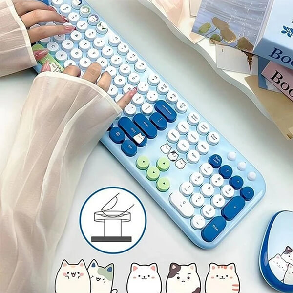 کلید های نرم کیبورد و ماوس گربه ای مافی SILLY CAT