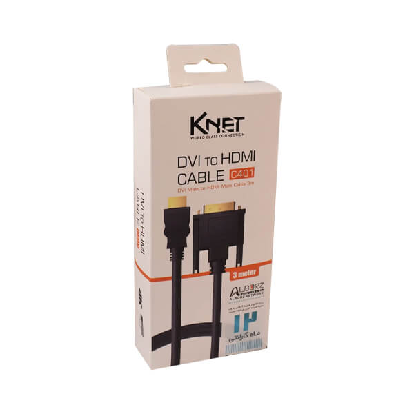 کابل تبدیل DVI به HDMI کی نت مدل K-C401 طول 3 متر
