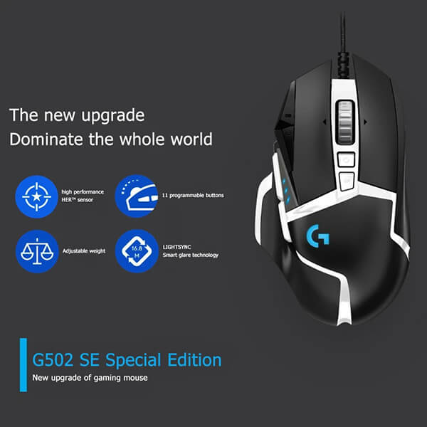 ماوس گیمینگ لاجیتک مدل G502 SE