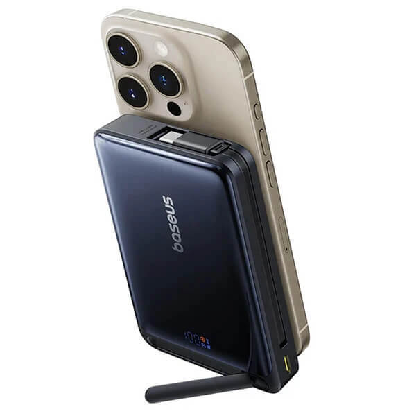 پایه تاشو پاوربانک وایرلس مگنتی 45 وات باسئوس P10078800123-00