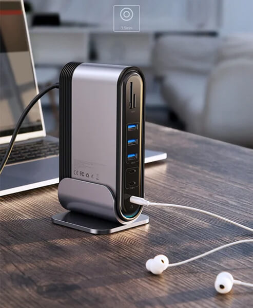 هاب 17 پورت Type-C باسئوس مدل CAHUB-DG0G