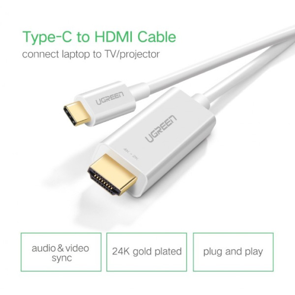 کابل تبدیل تایپ سی به HDMI یوگرین مدل 30841-MM121